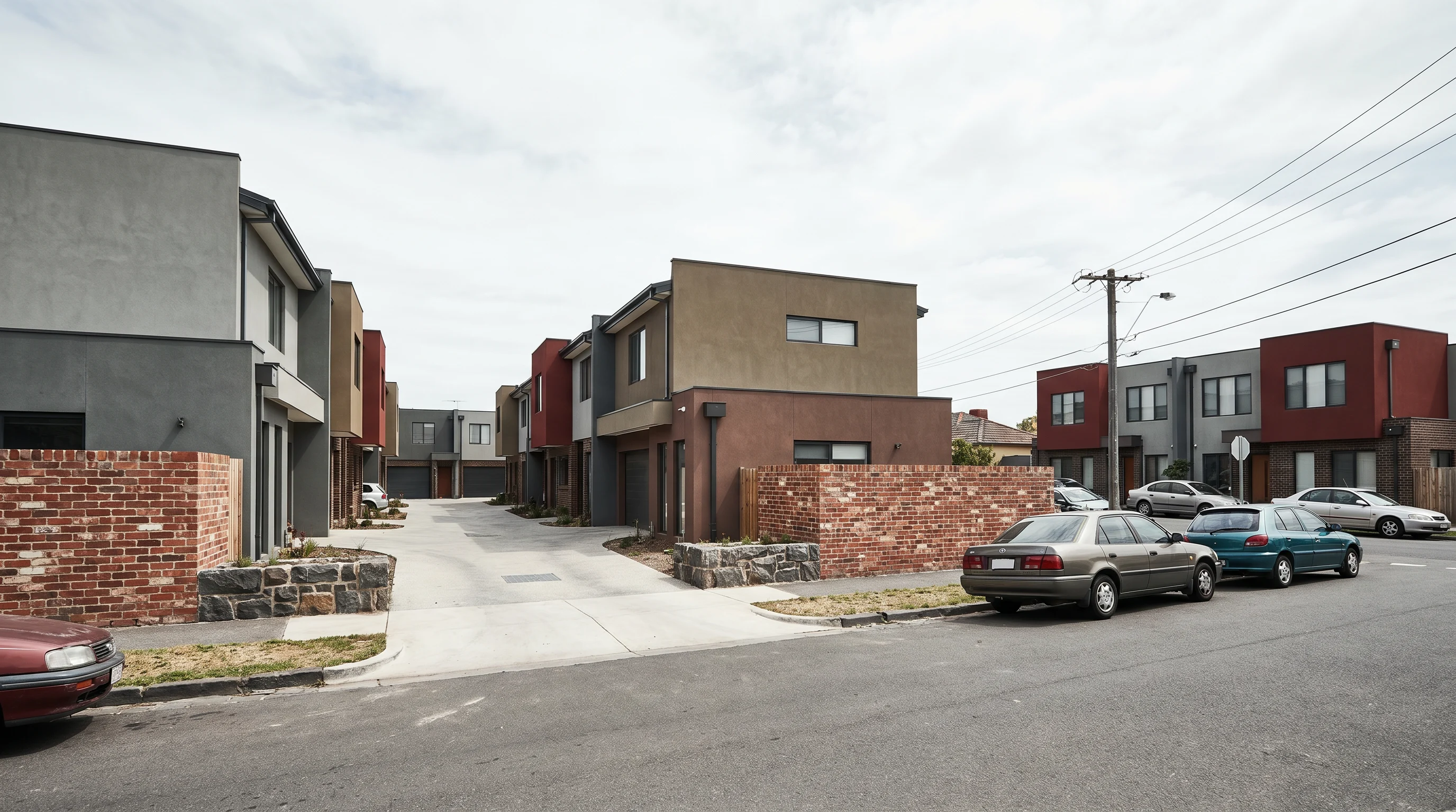 A residential street in Braybrook, showing the typical access for a move here