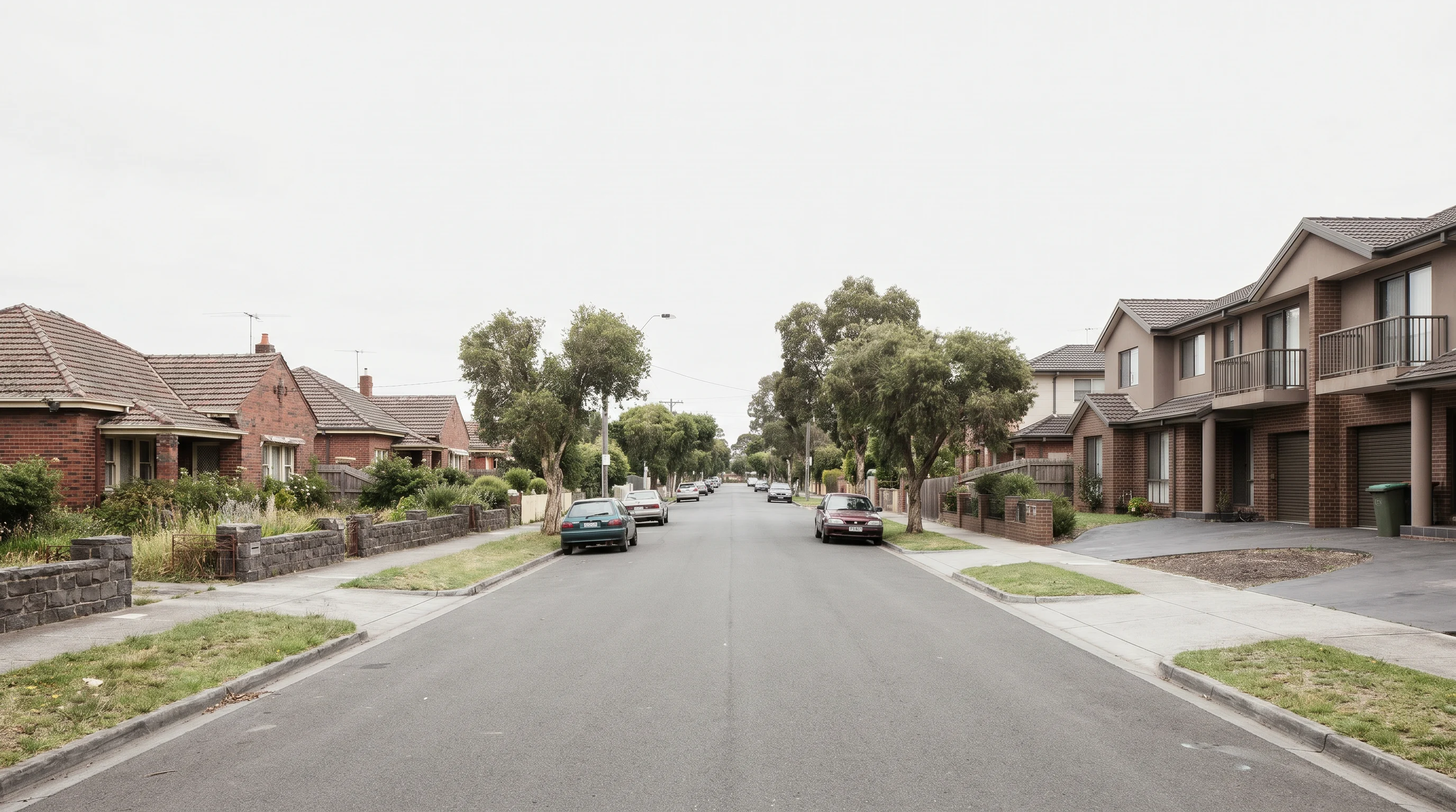 A residential street in Maidstone, showing the typical access for a move here